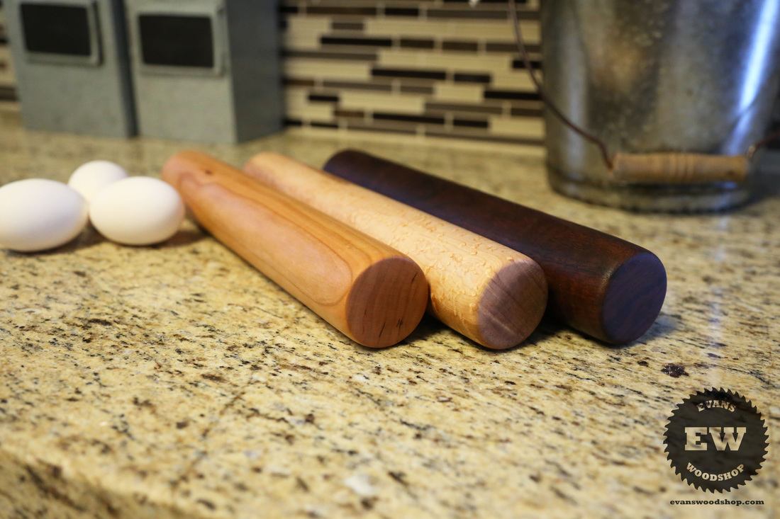 Solid Wood Rolling Pins - Handmade by Evans Woodshop